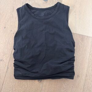 lululemon athletica black ruched tank